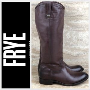 Frye Melissa Button boots riding dark  brown 7